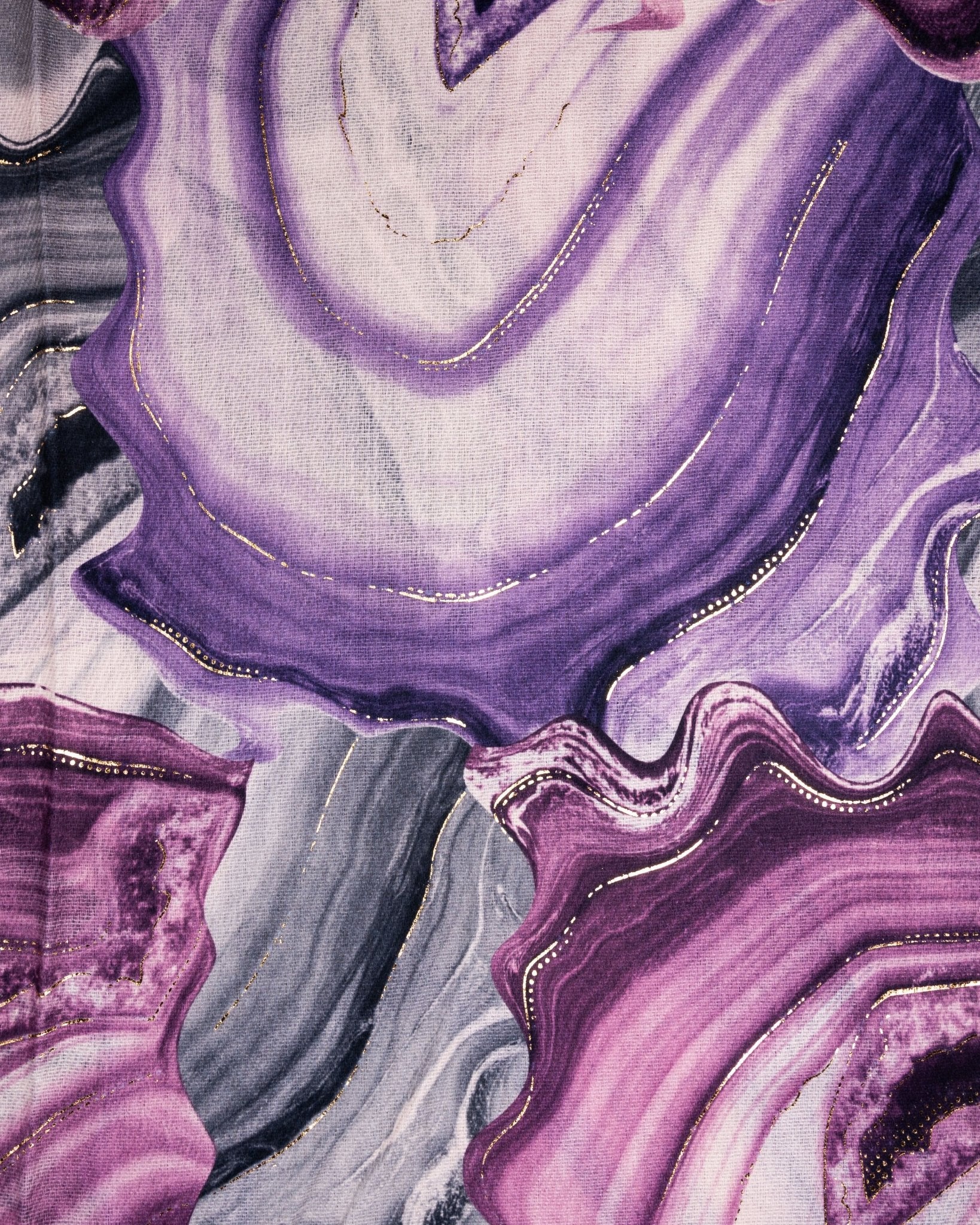 Sciarpa con stampe marmorizzate tono viola - Mya Accessories